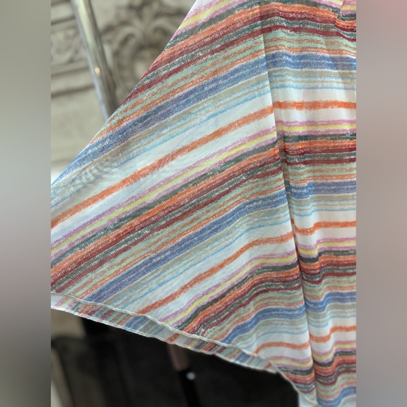 EST. 1946 Multi-Colored Striped Butterfly Sleeve Blouse Shirt Top Size 18/20W - Picture 5 of 14